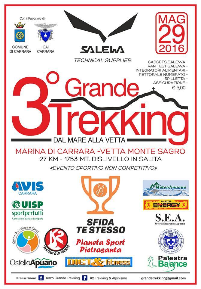 TERZO GRANDE TREKKING “DAL MARE ALLA VETTA ” 29 Maggio 2016