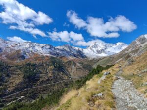 la Via Francigena dal Passo del Gran San Bernardo ad Aosta