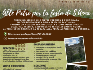 Trekking serale alle Pietre Perduca e Parcellara in Val Trebbia
